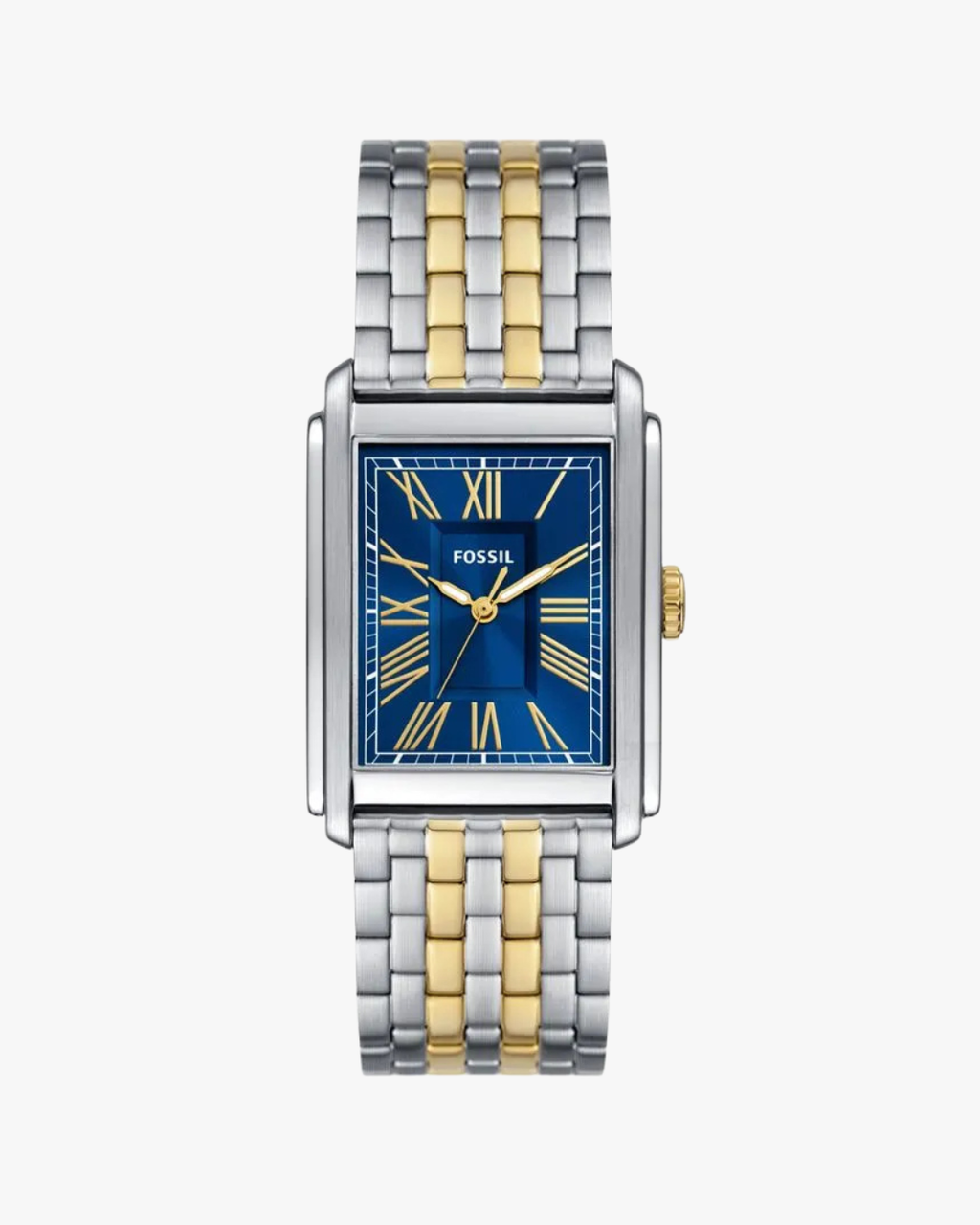 Fossil Carraway Tank Pulseira Aço inoxidável Bicolor
