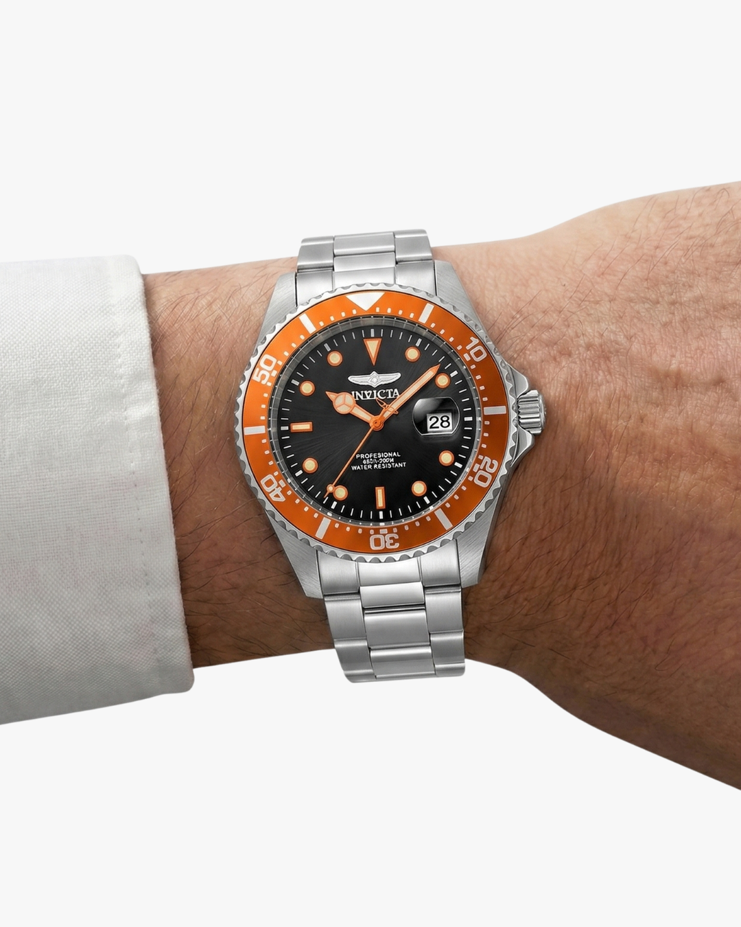 Invicta Pro Diver Mostrador Bicolor Laranja