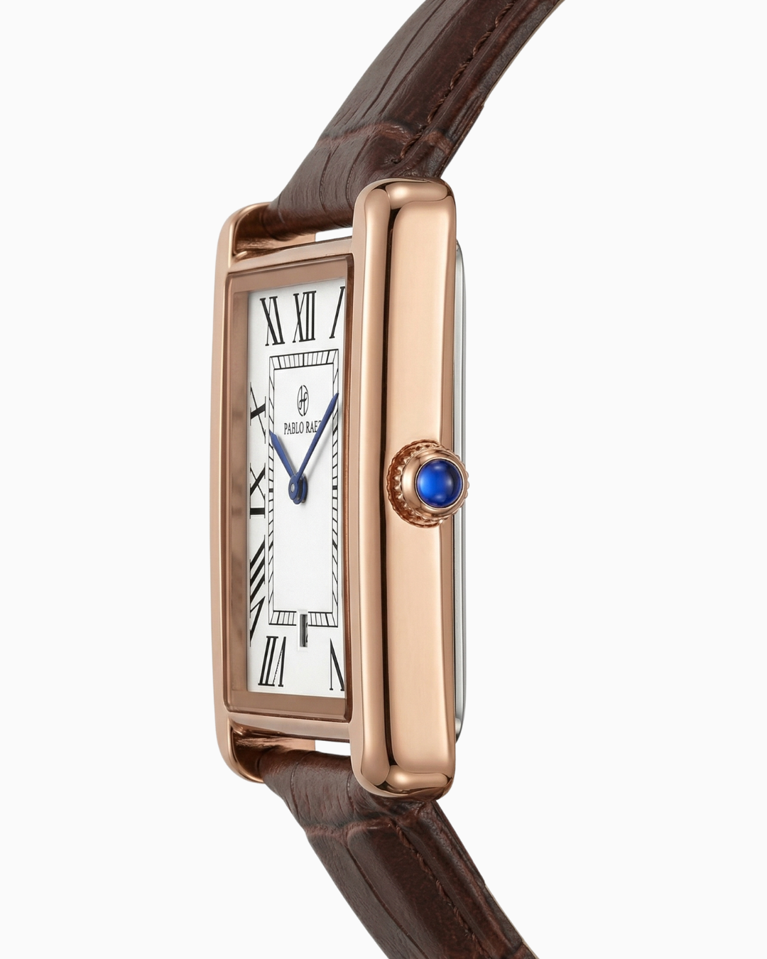 Pablo Raez Classic Pulseira Couro Caixa Dourada