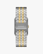 Fossil Carraway Tank Pulseira Aço inoxidável Bicolor