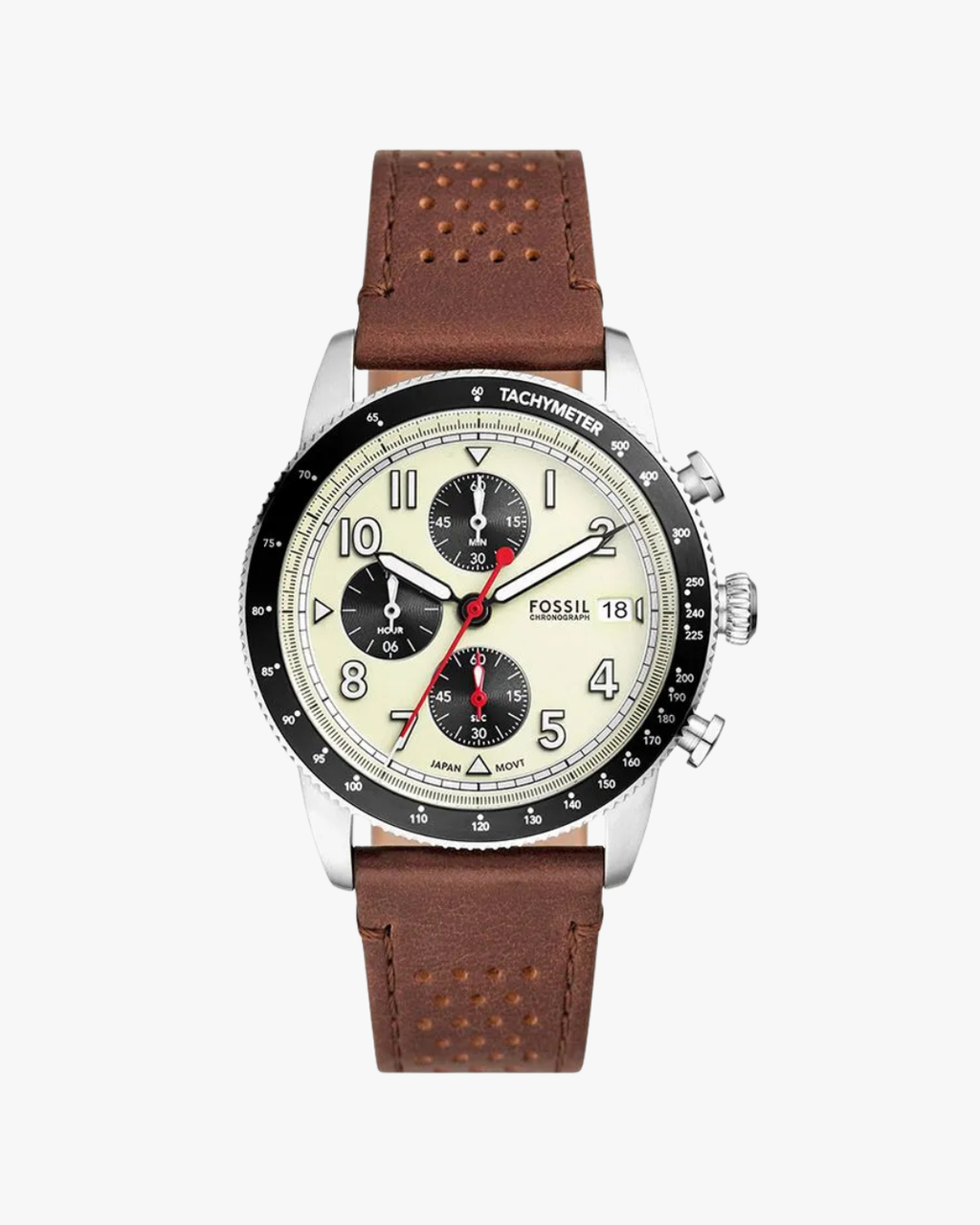 Fossil Sport Tourer Pulseira Couro Perfurado Marrom