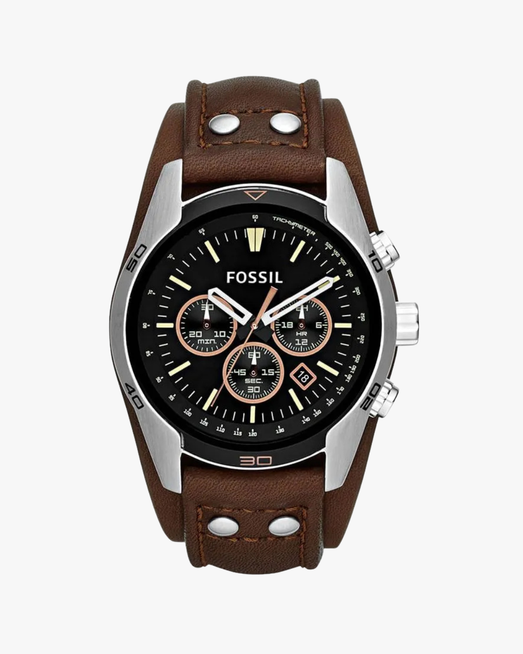 Fossil Coachman Pulseira Couro Marrom