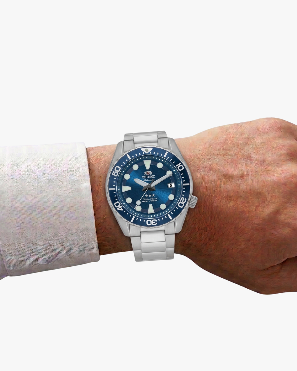 Orient Três Estrelas Diver Mostrador Azul