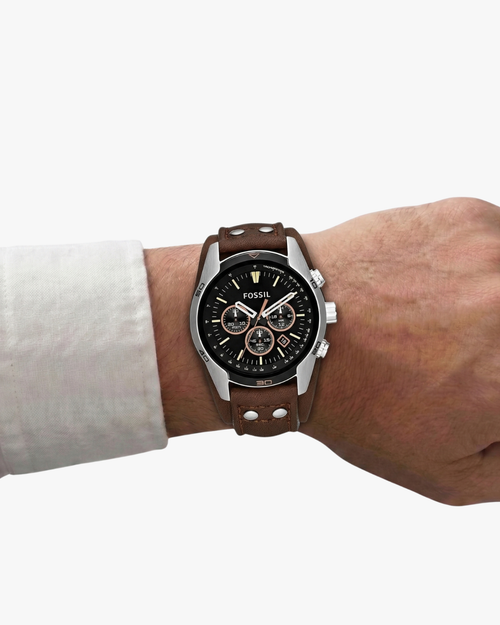 Fossil Coachman Pulseira Couro Marrom