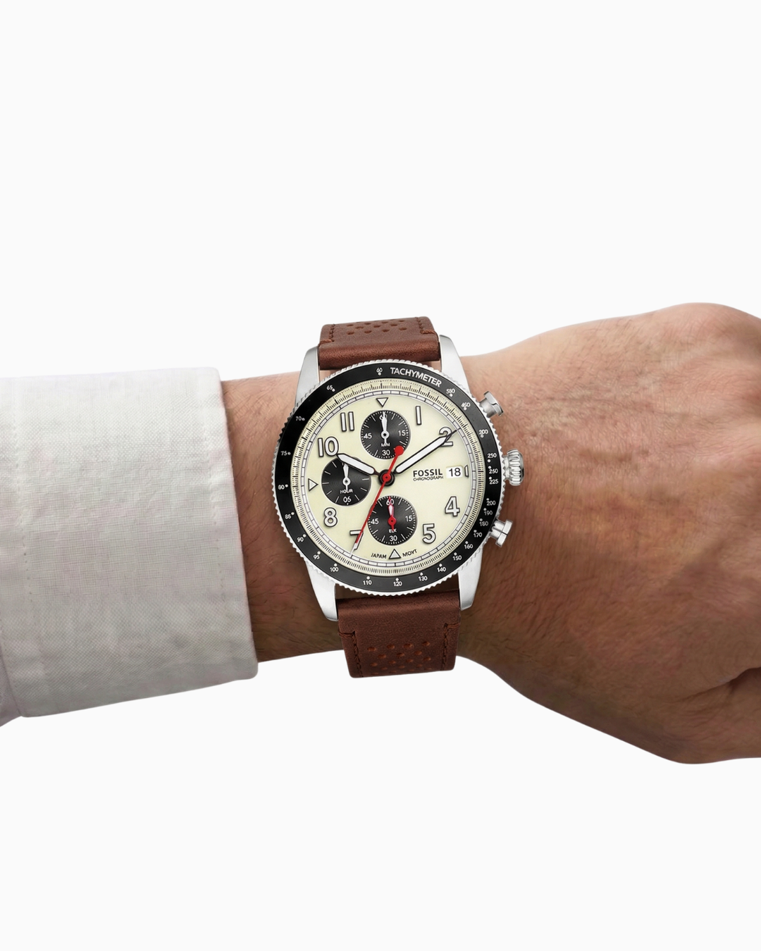 Fossil Sport Tourer Pulseira Couro Perfurado