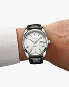 Chronos Hombre Pulseira Couro Preto