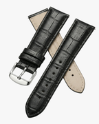 Chronos Hombre Pulseira Couro Preto