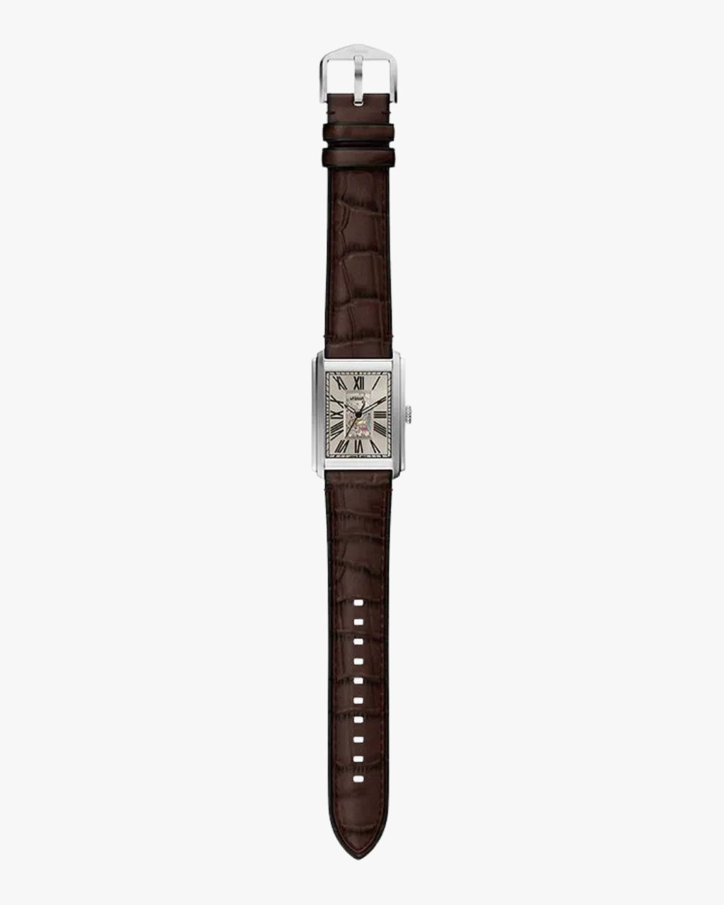 Fossil Carraway Tank Pulseira Couro Marrom