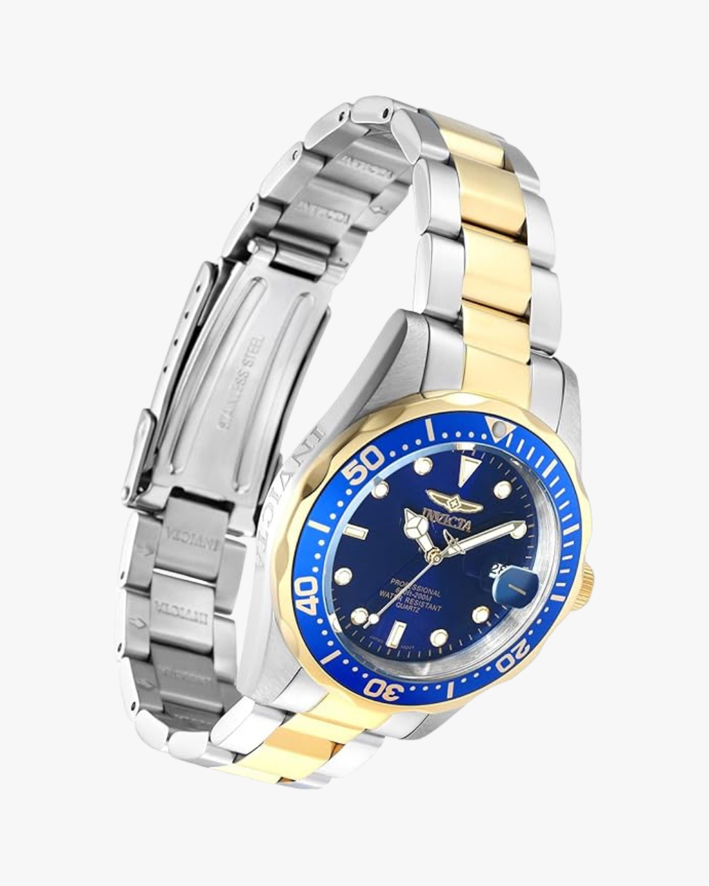 Invicta Pro Diver Mostrador Azul Pulseira Bicolor