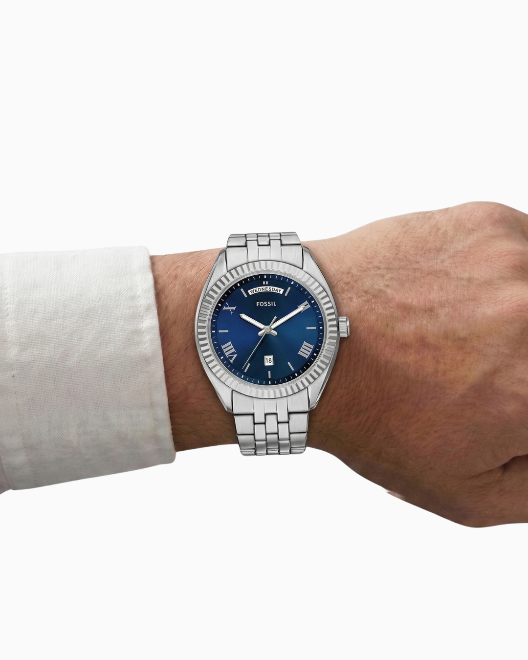 Fossil Campbell Pulseira Prateada