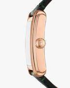 Fossil Carraway Tank Pulseira Couro Verde